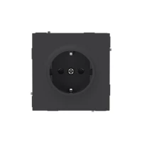 Розетка силовая KANT 2P+E защ. шторки черн. уголь DKC 7012003 ТехноИмпульс
