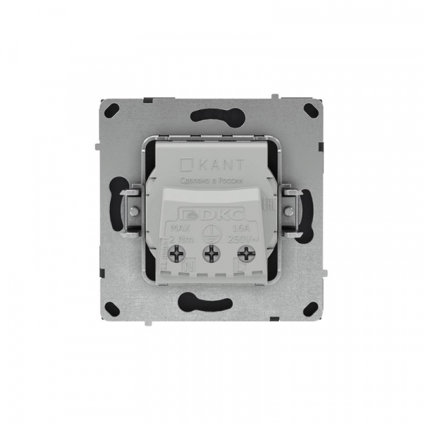 Розетка силовая KANT 2P+E защ. шторки черн. уголь DKC 7012003 ТехноИмпульс