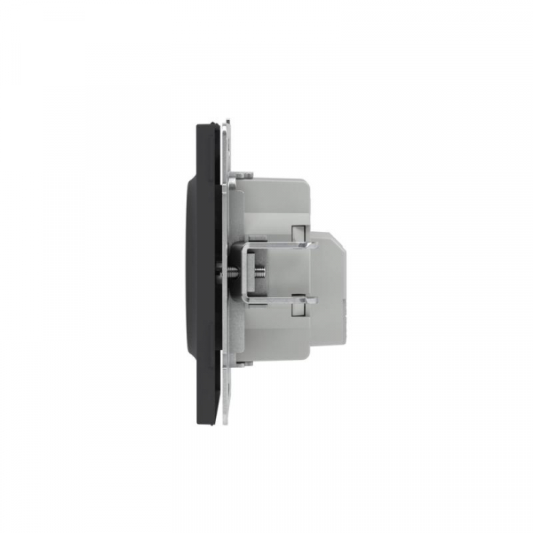 Розетка силовая KANT 2P+E защ. шторки черн. уголь DKC 7012003 ТехноИмпульс