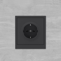 Розетка силовая KANT 2P+E защ. шторки черн. уголь DKC 7012003 ТехноИмпульс