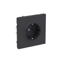 Розетка силовая KANT 2P+E защ. шторки черн. уголь DKC 7012003 ТехноИмпульс
