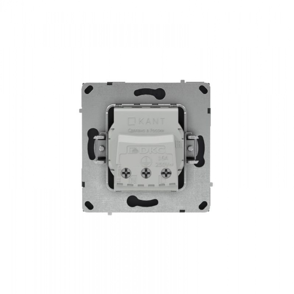 Розетка силовая KANT 2P+E защ. шторки черн. уголь DKC 7012003 ТехноИмпульс
