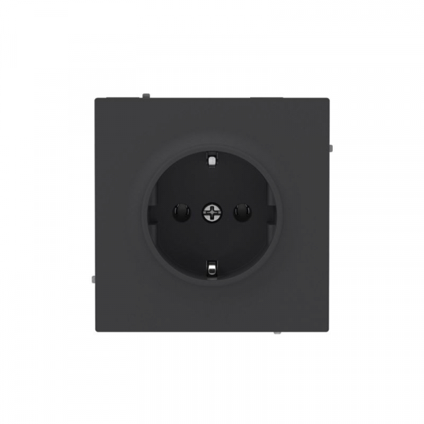 Розетка силовая KANT 2P+E без шторки черн. уголь DKC 7012033 ТехноИмпульс