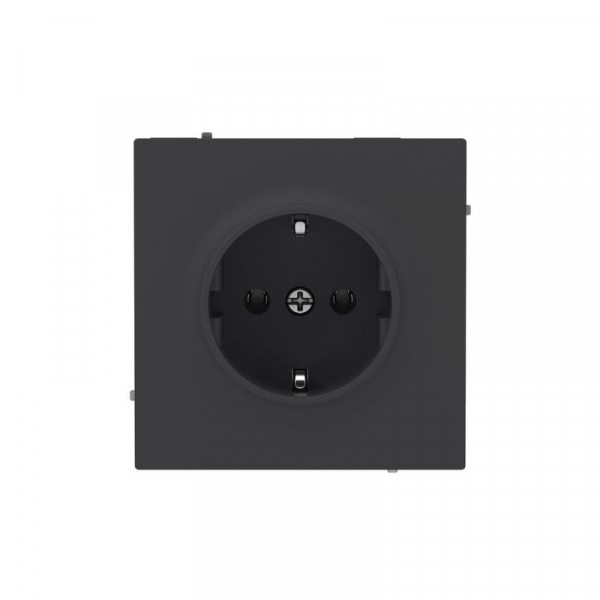 Розетка силовая KANT 2P+E без шторки черн. уголь DKC 7012033 ТехноИмпульс