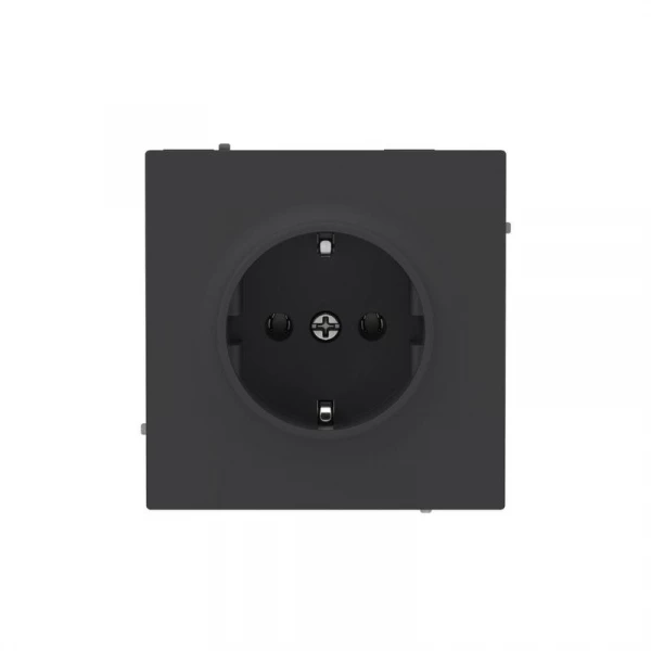 Розетка силовая KANT 2P+E без шторки черн. уголь DKC 7012033 ТехноИмпульс