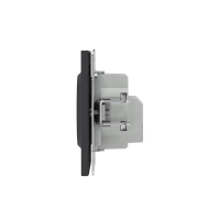 Розетка силовая KANT 2P+E без шторки черн. уголь DKC 7012033 ТехноИмпульс