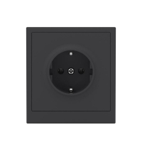 Розетка силовая KANT 2P+E без шторки черн. уголь DKC 7012033 ТехноИмпульс
