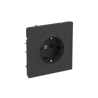 Розетка силовая KANT 2P+E без шторки черн. уголь DKC 7012033 ТехноИмпульс