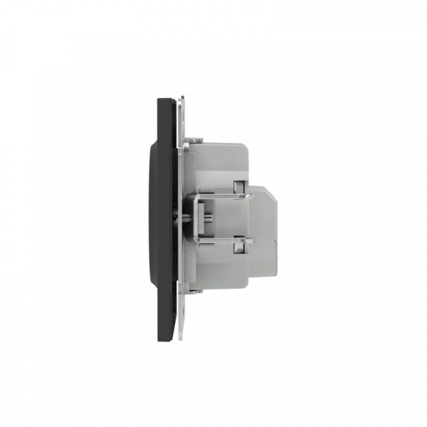 Розетка силовая KANT 2P+E без шторки черн. уголь DKC 7012033 ТехноИмпульс