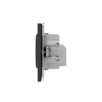 Розетка силовая KANT 2P+E без шторки черн. уголь DKC 7012033 ТехноИмпульс