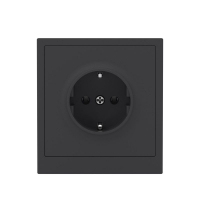 Розетка силовая KANT 2P+E без шторки черн. уголь DKC 7012033 ТехноИмпульс