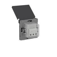 Розетка силовая KANT IP44 2P+E защ. шторки с крышкой черн. уголь DKC 7012013 ТехноИмпульс