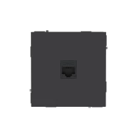Розетка компьютерная 1-м KANT RJ45 кат.5E без шторки черн. уголь DKC 7012663 ТехноИмпульс