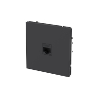 Розетка компьютерная 1-м KANT RJ45 кат.5E без шторки черн. уголь DKC 7012663 ТехноИмпульс