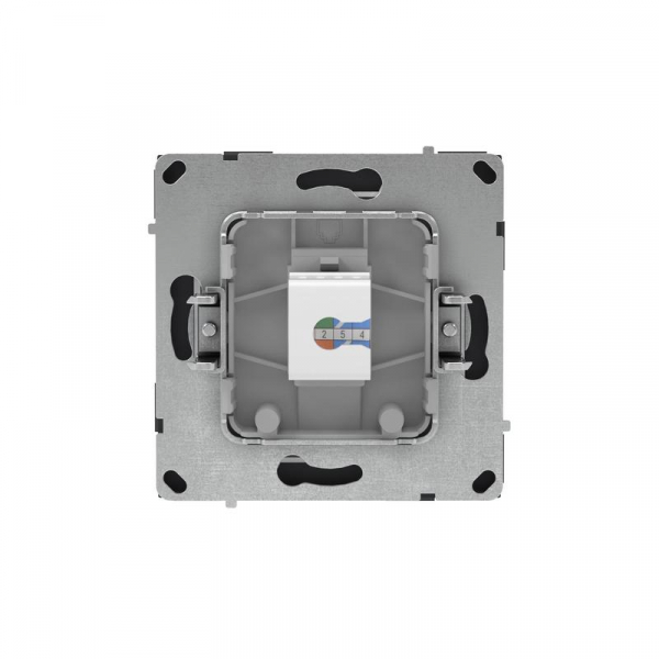 Розетка компьютерная 1-м KANT RJ45 кат.5E без шторки черн. уголь DKC 7012663 ТехноИмпульс