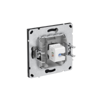 Розетка компьютерная 1-м KANT RJ45 кат.5E без шторки черн. уголь DKC 7012663 ТехноИмпульс