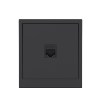 Розетка компьютерная 1-м KANT RJ45 кат.5E без шторки черн. уголь DKC 7012663 ТехноИмпульс