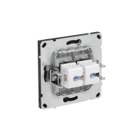 Розетка компьютерная 2-м KANT RJ45 кат.5E без шторки черн. уголь DKC 7012664 ТехноИмпульс