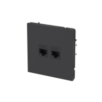 Розетка компьютерная 2-м KANT RJ45 кат.5E без шторки черн. уголь DKC 7012664 ТехноИмпульс