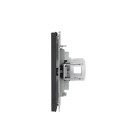 Розетка компьютерная 2-м KANT RJ45 кат.5E без шторки черн. уголь DKC 7012664 ТехноИмпульс