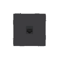 Розетка компьютерная 1-м KANT RJ45 кат.6A без шторки черн. уголь DKC 7012673 ТехноИмпульс