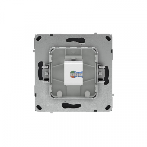 Розетка компьютерная 1-м KANT RJ45 кат.6A без шторки черн. уголь DKC 7012673 ТехноИмпульс