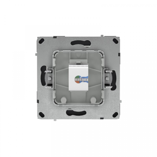 Розетка компьютерная 1-м KANT RJ45 кат.6A без шторки черн. уголь DKC 7012673 ТехноИмпульс