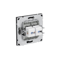 Розетка компьютерная 2-м KANT RJ45 кат.6A без шторки черн. уголь DKC 7012674 ТехноИмпульс