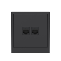 Розетка компьютерная 2-м KANT RJ45 кат.6A без шторки черн. уголь DKC 7012674 ТехноИмпульс