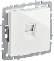 Розетка компьютерная Brite RJ45 кат.5E РК10-БрБ механизм бел. IEK BR-K10-1-K01-PRO ТехноИмпульс