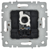 Розетка компьютерная Brite RJ45 кат.5E РК10-БрБ механизм бел. IEK BR-K10-1-K01-PRO ТехноИмпульс