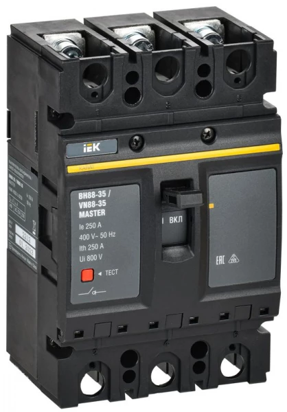 Выключатель-разъединитель 3п 250А ВН88-35 KARAT MASTER IEK KAM-VN30-3-0250 ТехноИмпульс