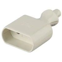 Розетка кабельная R2 6А без заземл. с кольцом прямой ввод (10/200/7200) бел. ЭРА Б0019185 ТехноИмпульс