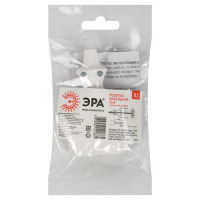 Розетка кабельная R2 6А без заземл. с кольцом прямой ввод (10/200/7200) бел. ЭРА Б0019185 ТехноИмпульс