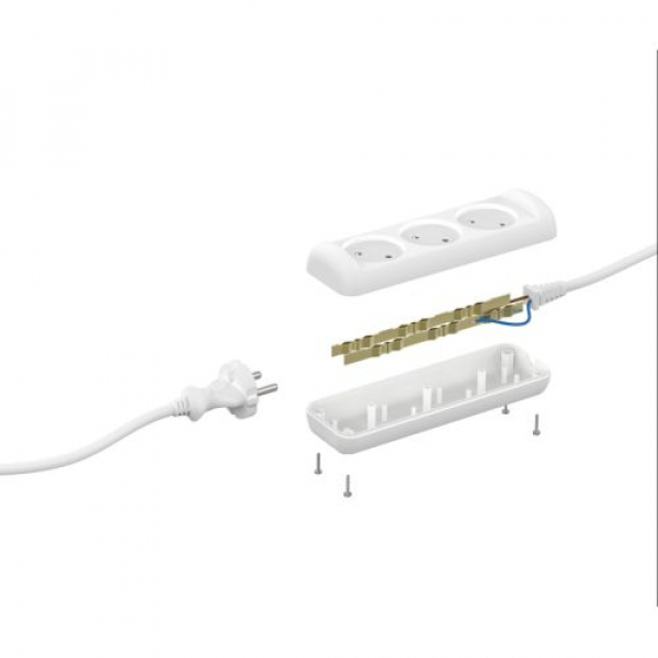 Удлинитель 3х7м без заземл. 10А IP20 U-3-7m-2х1 ПВС 2х1 Эра Б0028357 ТехноИмпульс