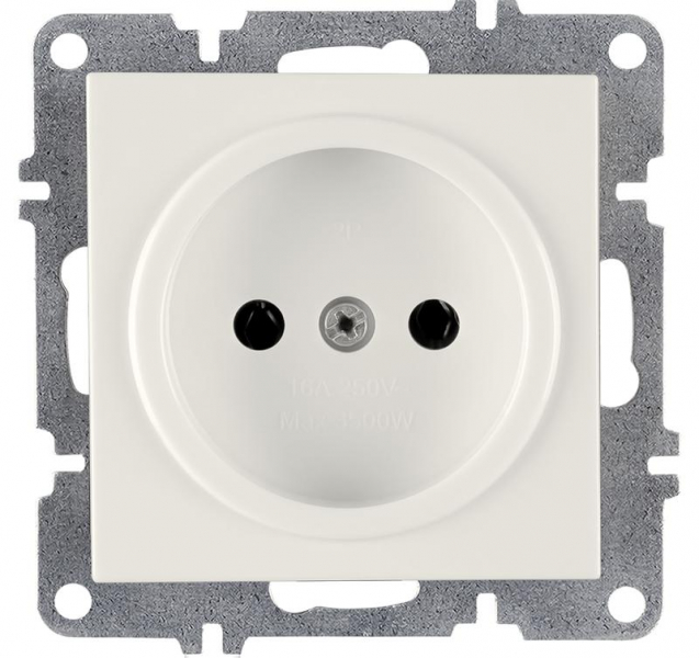 Розетка 1-м СП LAVIN/KAREN 16А IP20 без заземл. механизм бел. ARVIA 50 01 1000 215 ТехноИмпульс