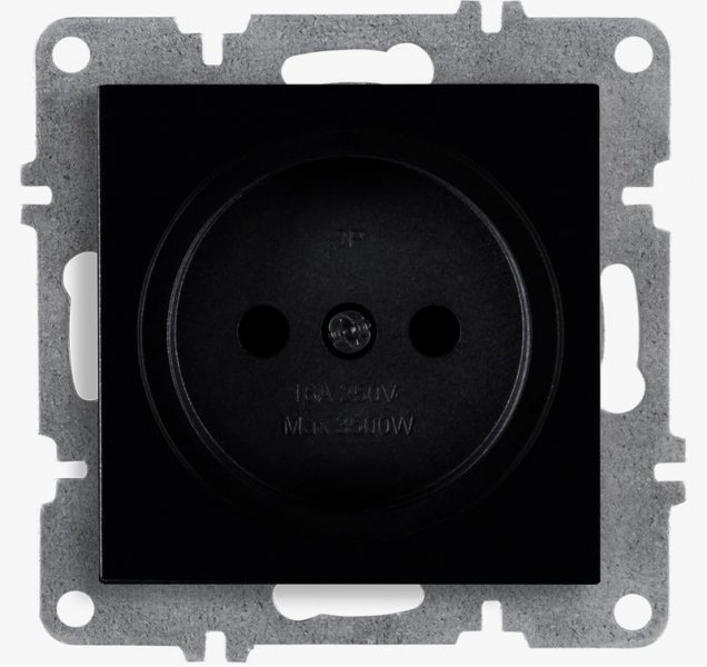 Розетка 1-м СП LAVIN/KAREN 16А IP20 без заземл. механизм черн. ARVIA 50 07 2000 215 ТехноИмпульс