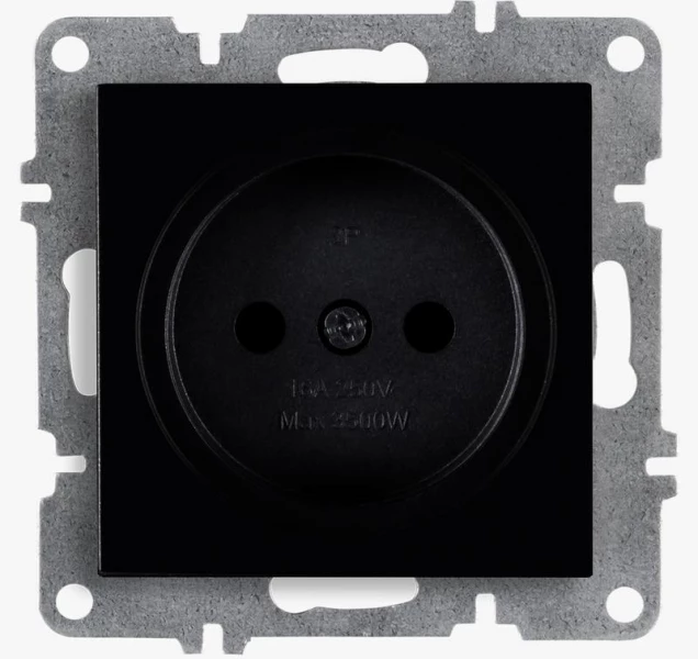 Розетка 1-м СП LAVIN/KAREN 16А IP20 без заземл. механизм черн. ARVIA 50 07 2000 215 ТехноИмпульс