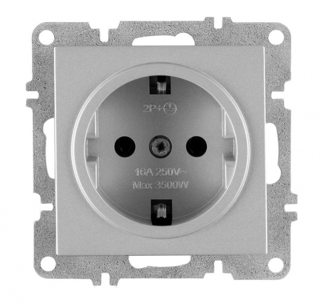 Розетка 1-м СП LAVIN/KAREN 16А IP20 с заземл. механизм сер. ARVIA 50 03 2000 217 ТехноИмпульс