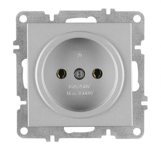 Розетка 1-м СП LAVIN/KAREN 16А IP20 без заземл. механизм сер. ARVIA 50 03 2000 215 ТехноИмпульс