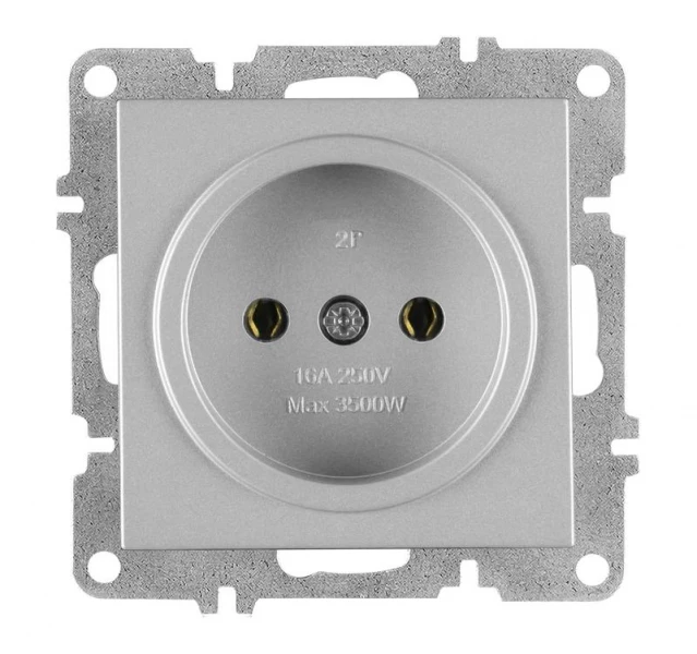 Розетка 1-м СП LAVIN/KAREN 16А IP20 без заземл. механизм сер. ARVIA 50 03 2000 215 ТехноИмпульс