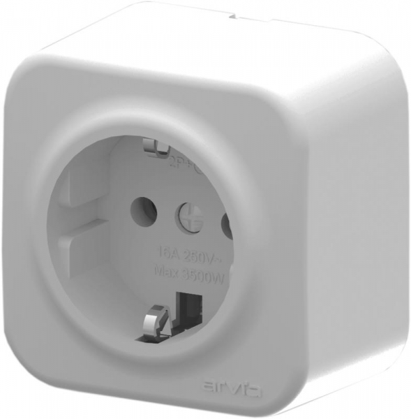 Розетка 1-м СП ARIA 16А IP20 с заземл. бел. ARVIA 25 01 1000 217 ТехноИмпульс