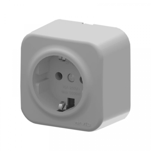 Розетка 1-м СП ARIA 16А IP20 с заземл. сер. ARVIA 25 22 1000 217 ТехноИмпульс