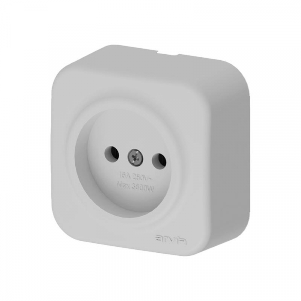 Розетка 1-м СП ARIA 16А IP20 без заземл. сер. ARVIA 25 22 1000 2155 ТехноИмпульс