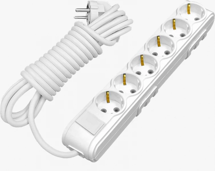 Удлинитель 6х5мс защитой от детей MOTTO с/з ARVIA 35 01 1006 405 ТехноИмпульс