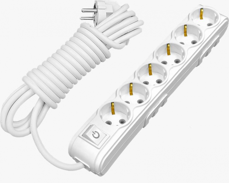 Удлинитель 6х5м с защитой от детей MOTTO с/з и выкл. ARVIA 35 01 1006 505 ТехноИмпульс