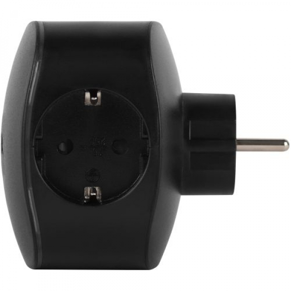 Разветвитель 3-м SP-3e-3USBAC-B + 3 USB A+C с заземл. со шторками 16А чер. Эра Б0069082 ТехноИмпульс