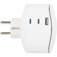 Разветвитель 3-м SP-3e-3USBAC-W + 3 USB A+C с заземл. со шторками 16А бел. Эра Б0069081 ТехноИмпульс