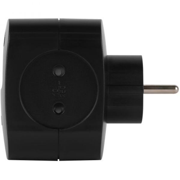 Разветвитель 4-м SP-4-3USBAC-B + 3 USB A+C со шторками 10А чер. Эра Б0069084 ТехноИмпульс