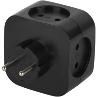 Разветвитель 4-м SP-4-3USBAC-B + 3 USB A+C со шторками 10А чер. Эра Б0069084 ТехноИмпульс